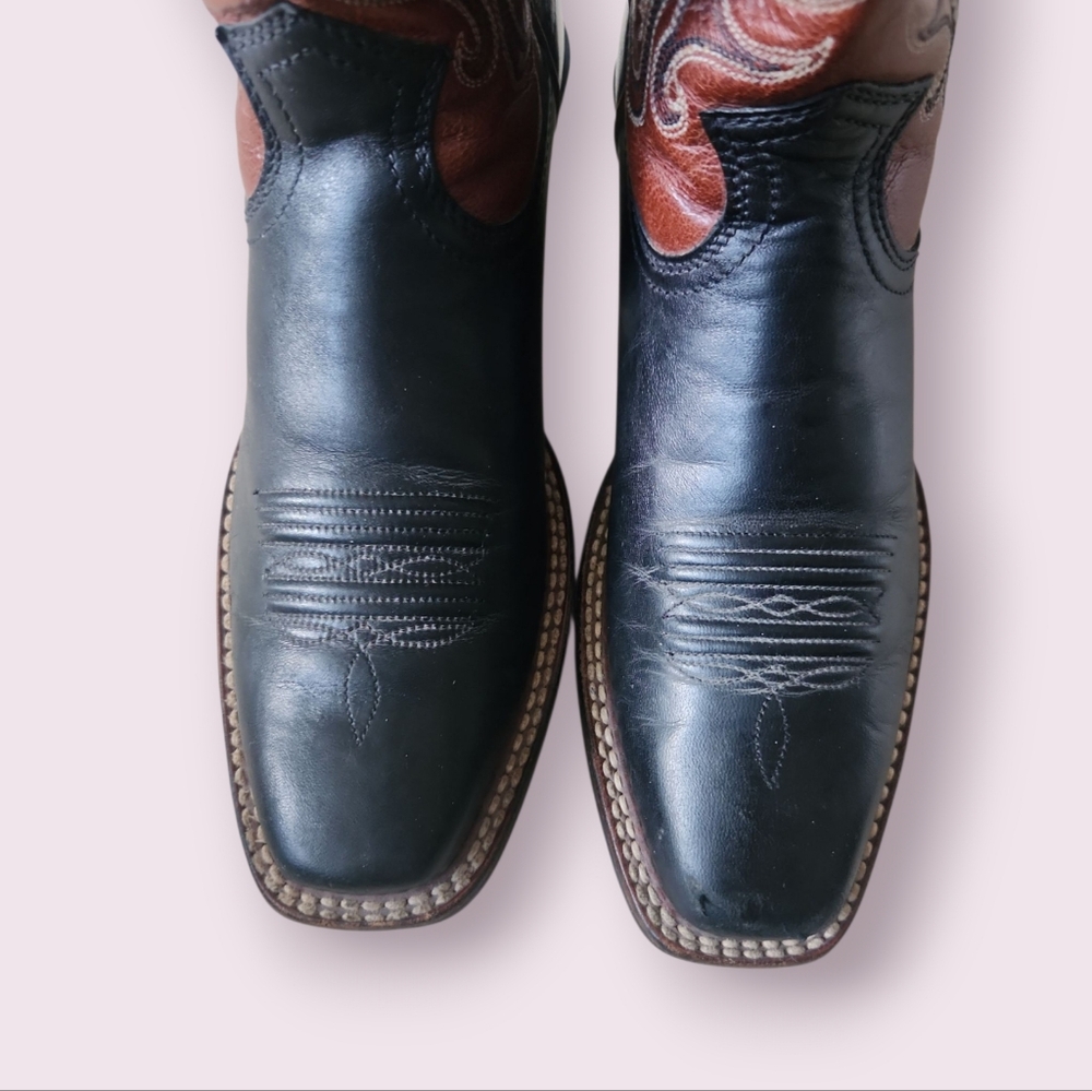 Ariat | EUC Legend Leather Western Cowboy Boots Black Hazelnut Women's‎ Size 6.5 - Picture 5 of 11
